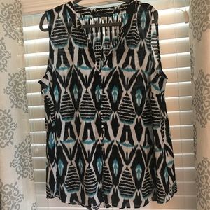 Rose & Olive Sleeveless Blouse